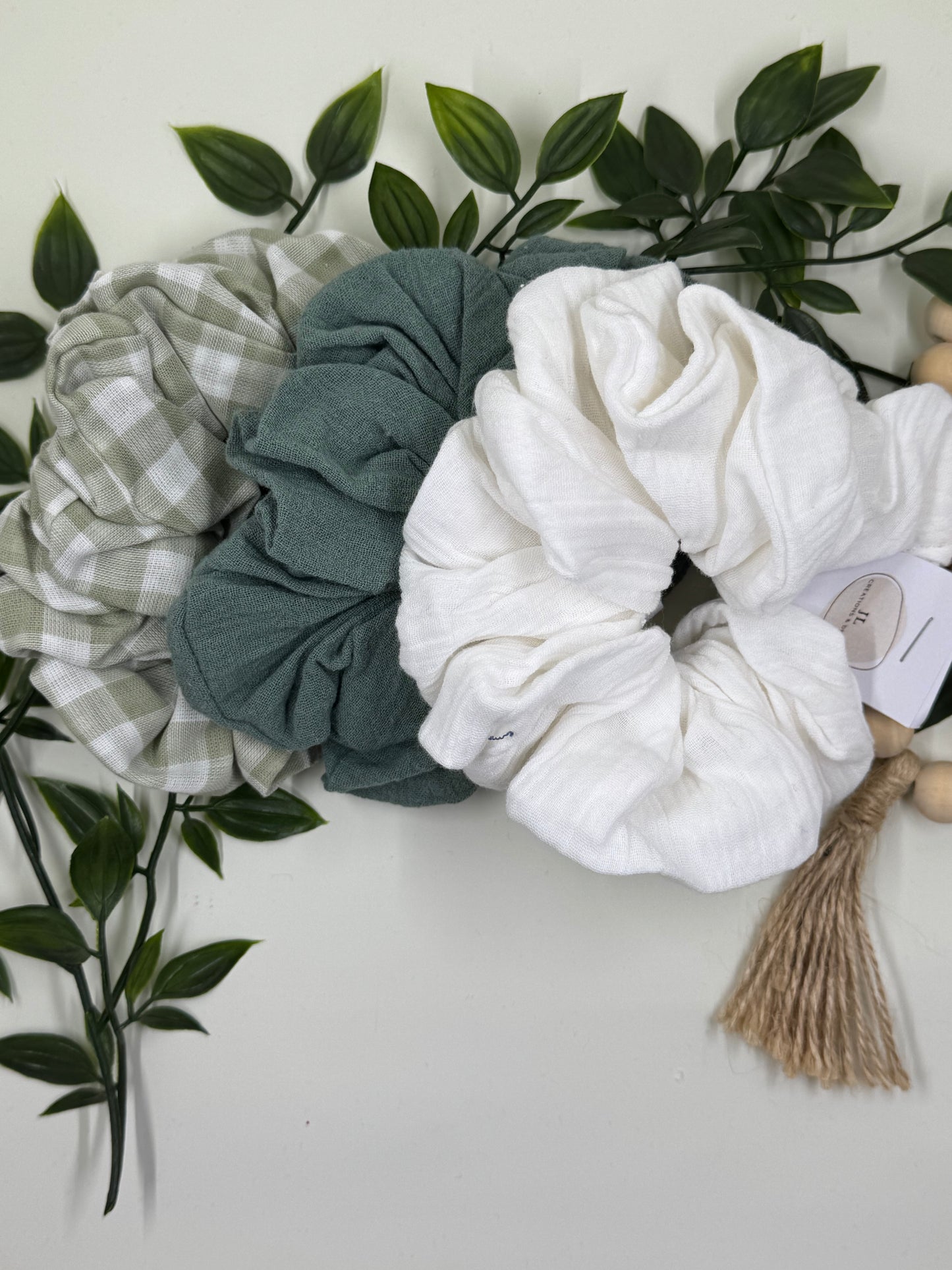 Scrunchies 3 Pack- Green