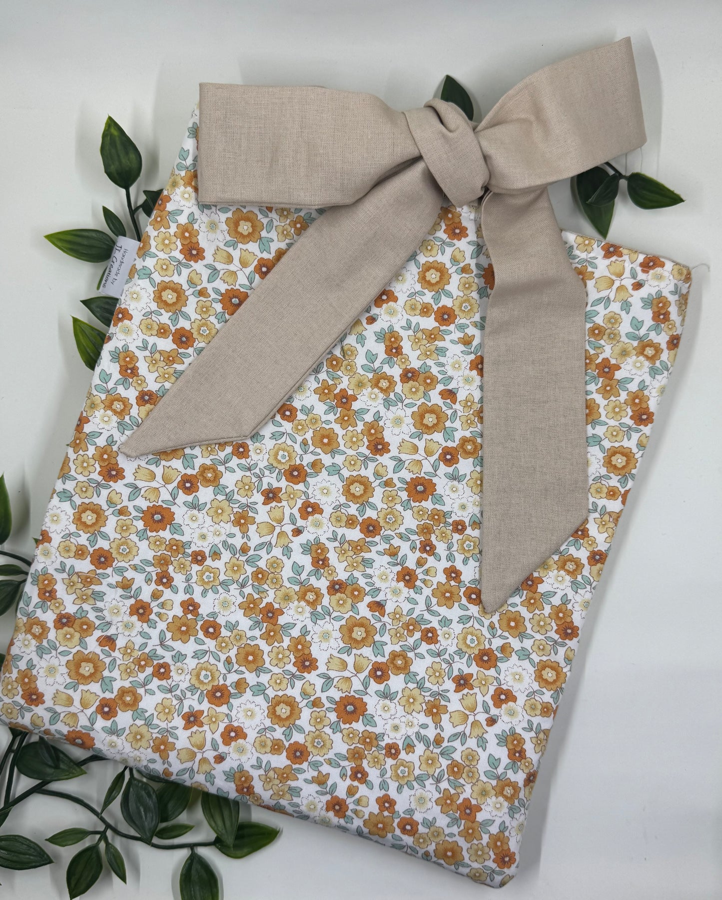 Book & Device Pouches- Floral Orange