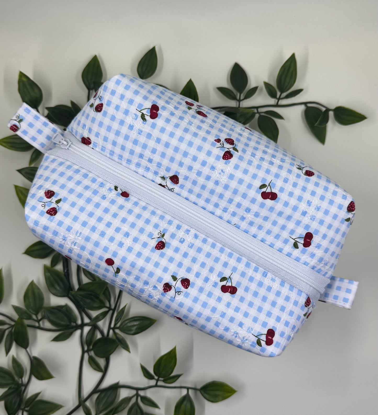 Boxed Makeup Bags- Honeyfields Strawberry Blue