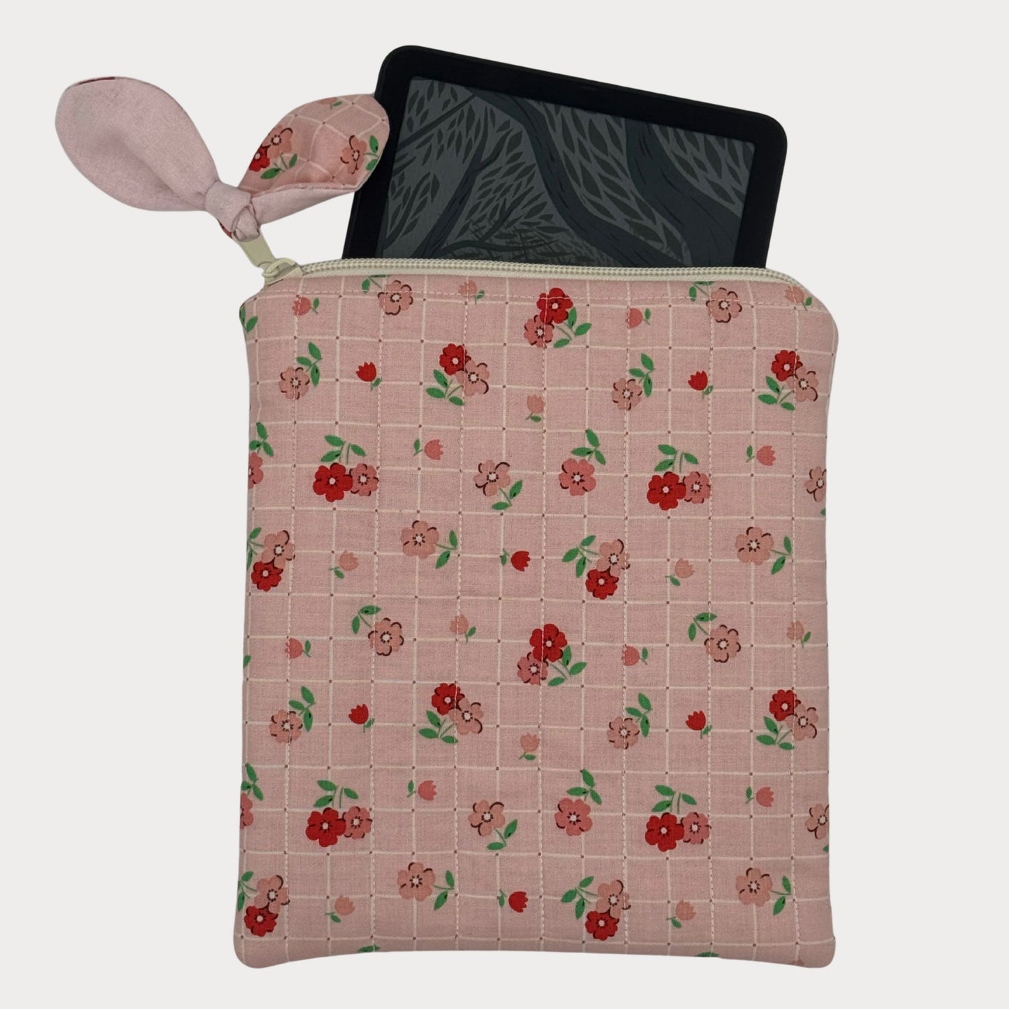 E-reader Case (Kindle or Kobo) - Cherry Blossom Check
