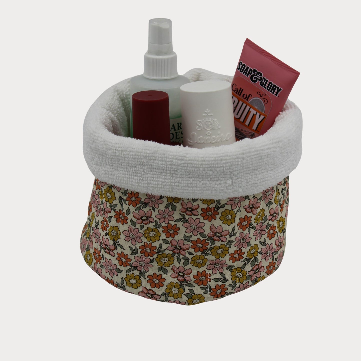 Fabric Vanity Storage Baskets - Bonnie Vintage Floral