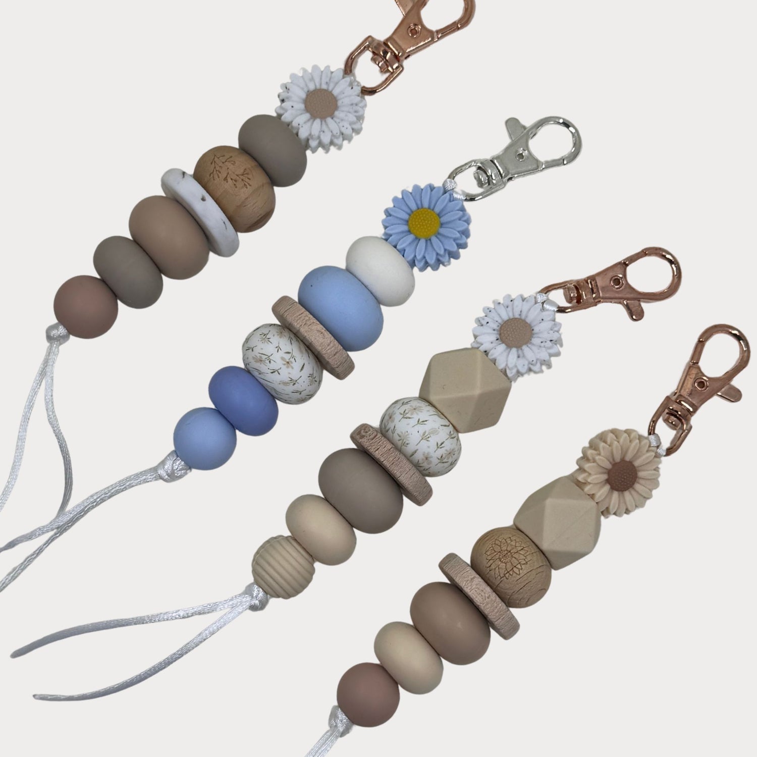 Daisy Beaded Keyrings