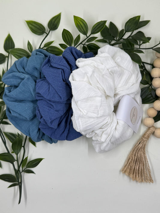 Scrunchies 3 Pack- Blue