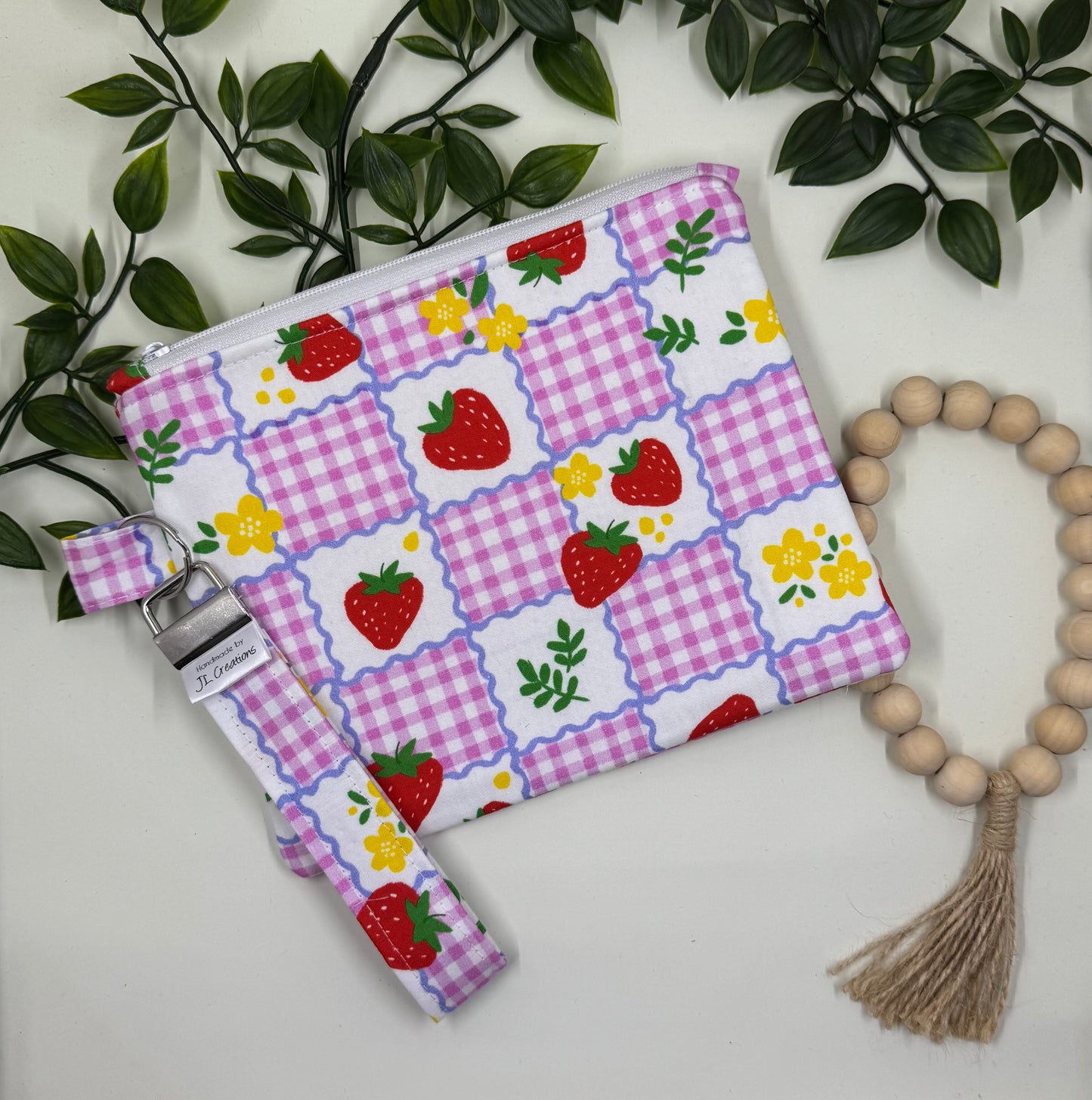 Wristlet Purse with attached Key Fob - Fruitti Tutti