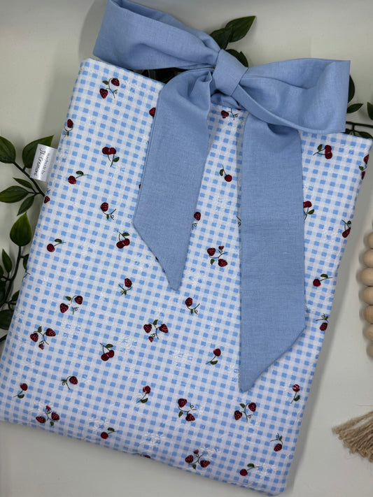 Book & Device Pouches- Honeyfields Strawberry Blue