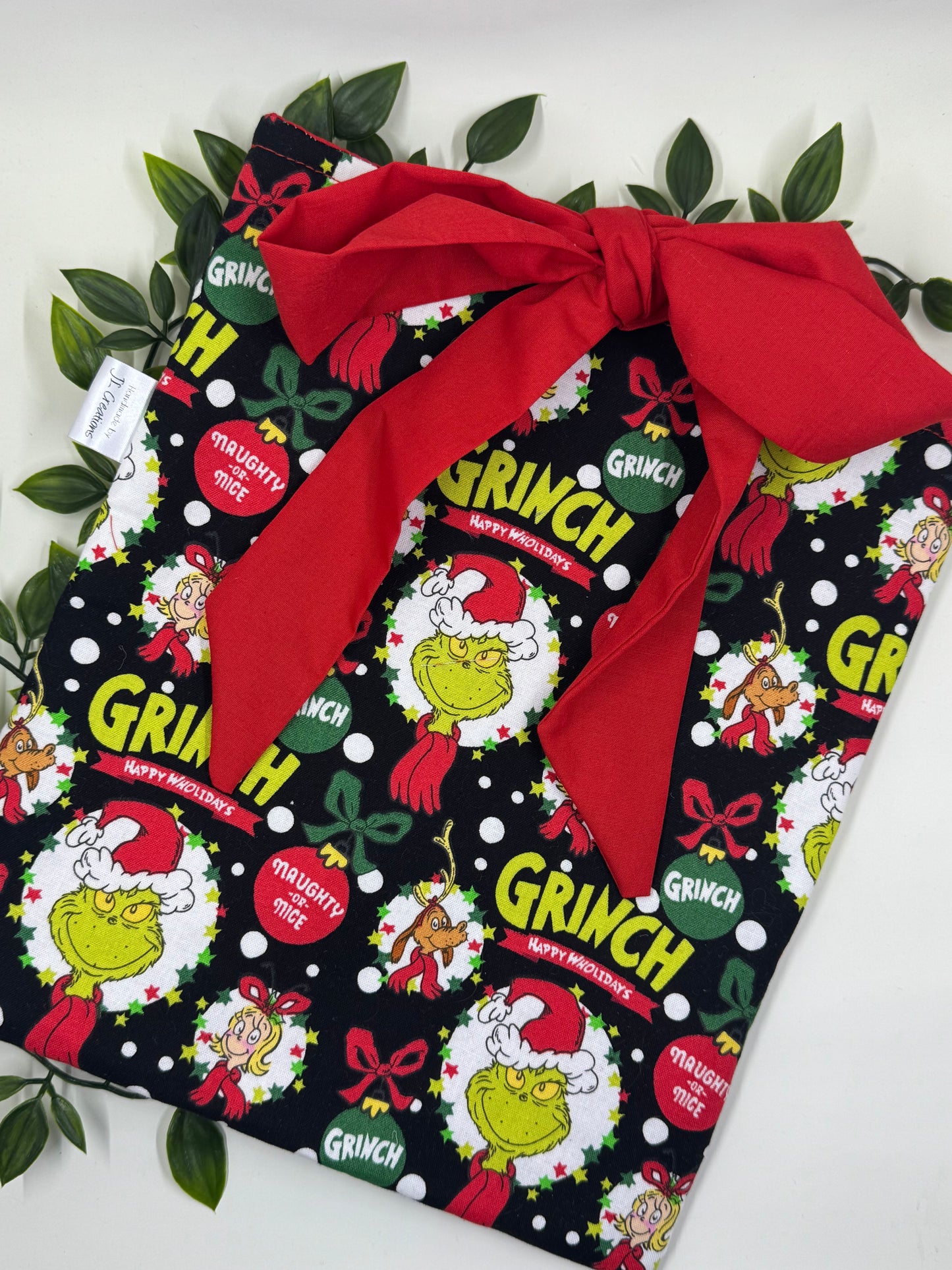 Christmas Themed Book/ iPad Pouches - Black Grinch