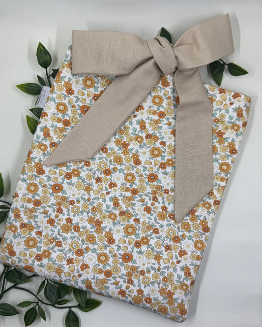 Book & Device Pouches- Floral Orange