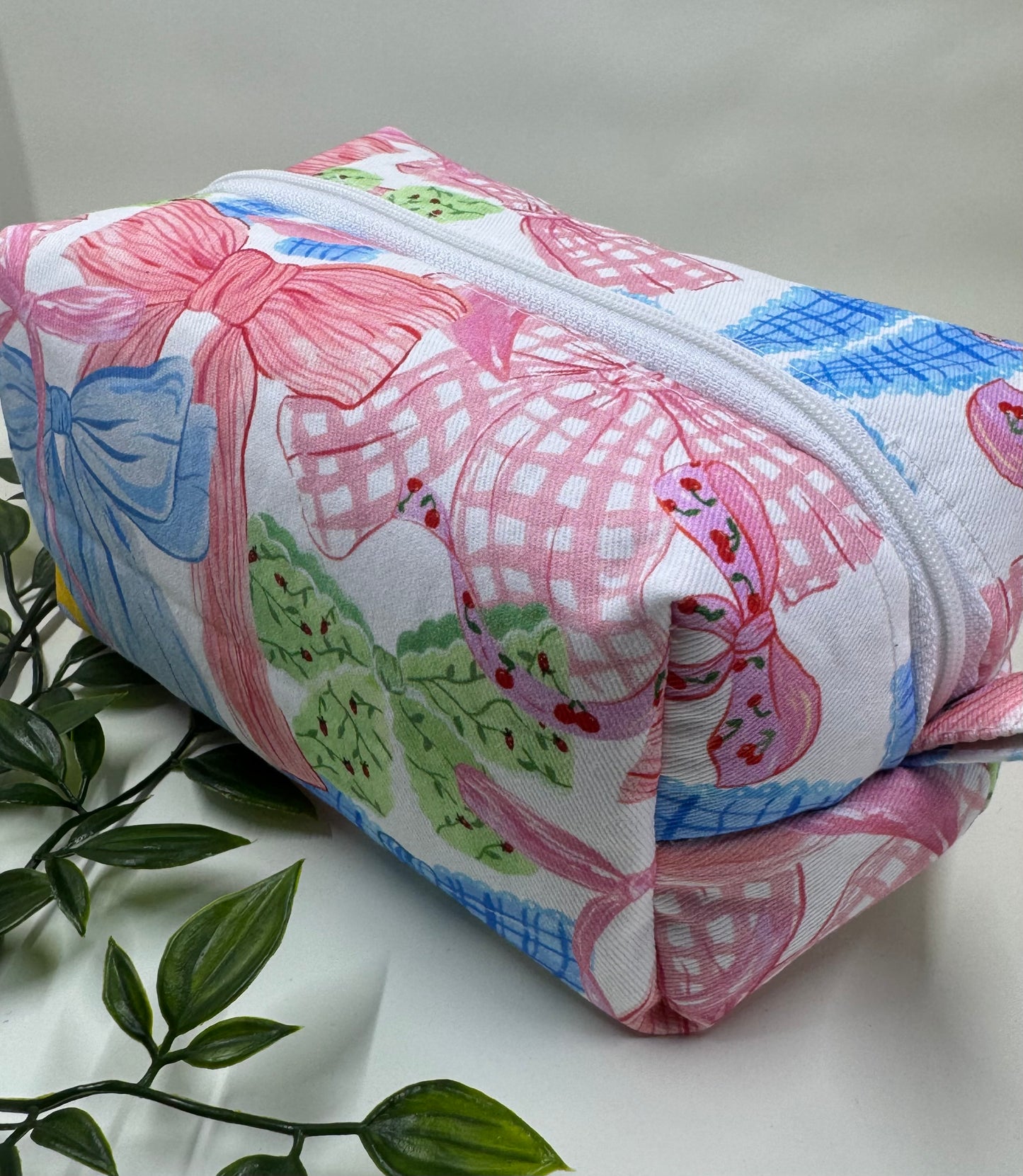 Boxed Makeup Bags - Bow Fabic