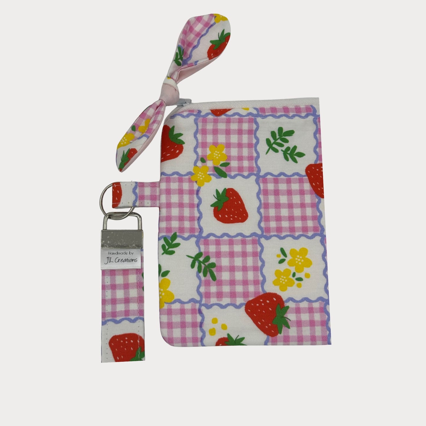 Wristlet Purse with attached Key Fob - Fruitti Tutti