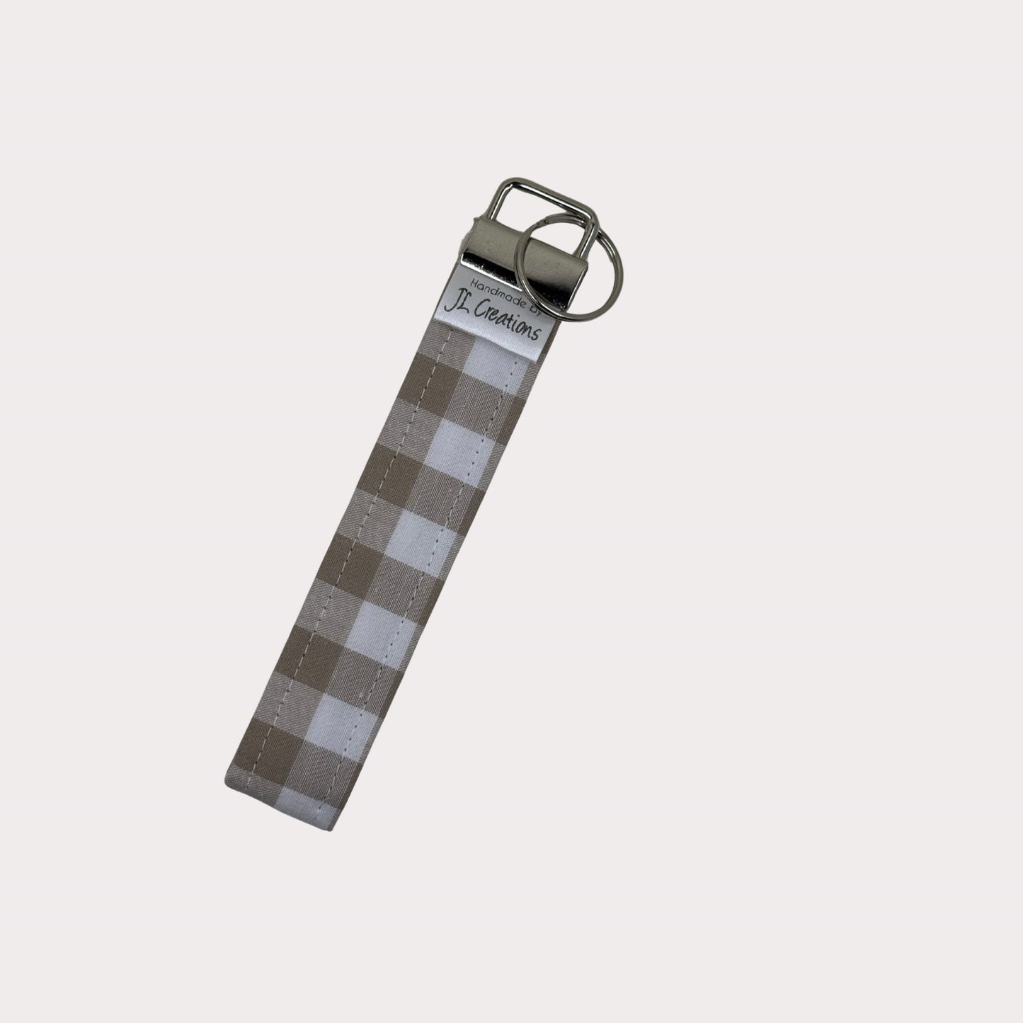 Key Fobs - Taupe Gingham