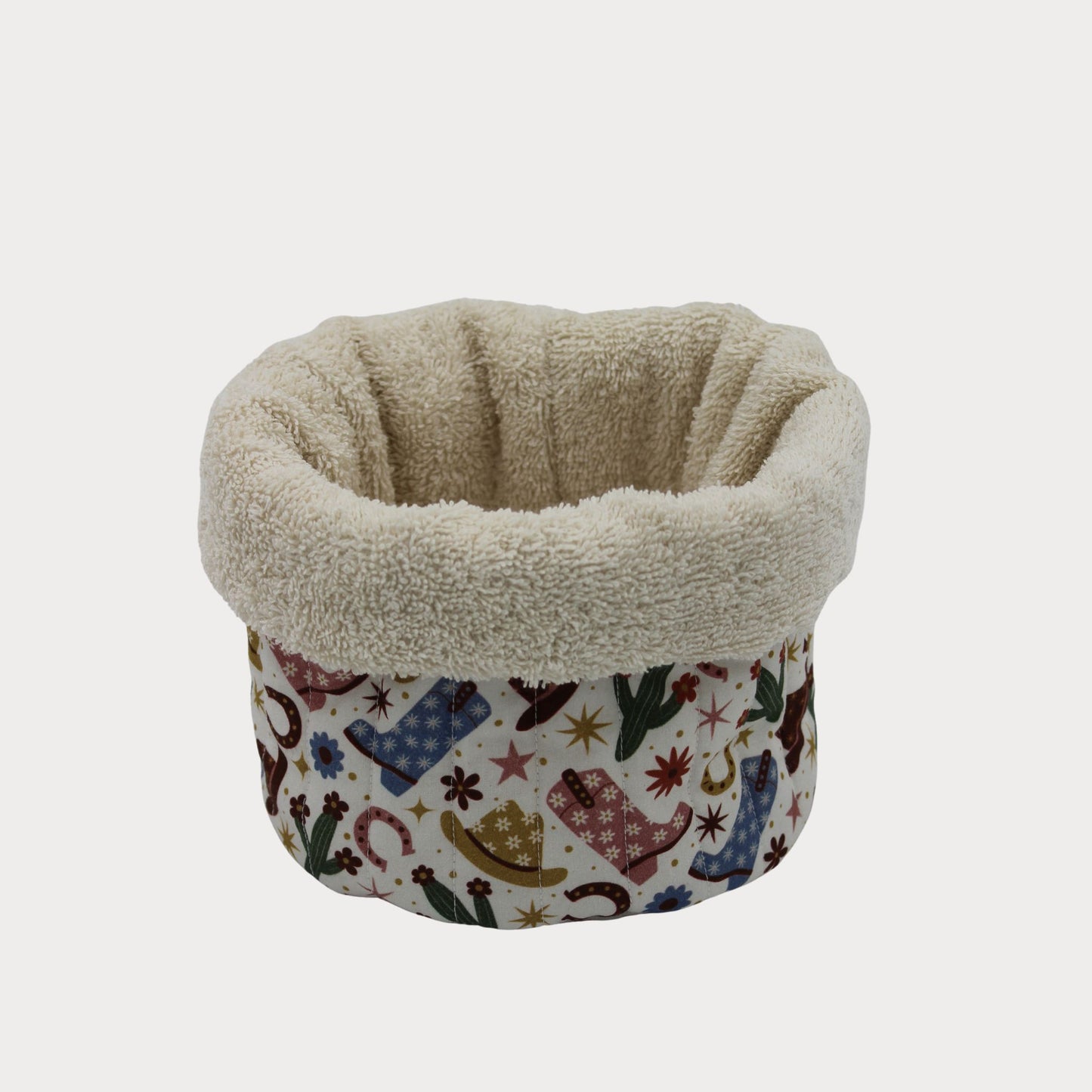 Fabric Vanity Storage Baskets - Cow Girl